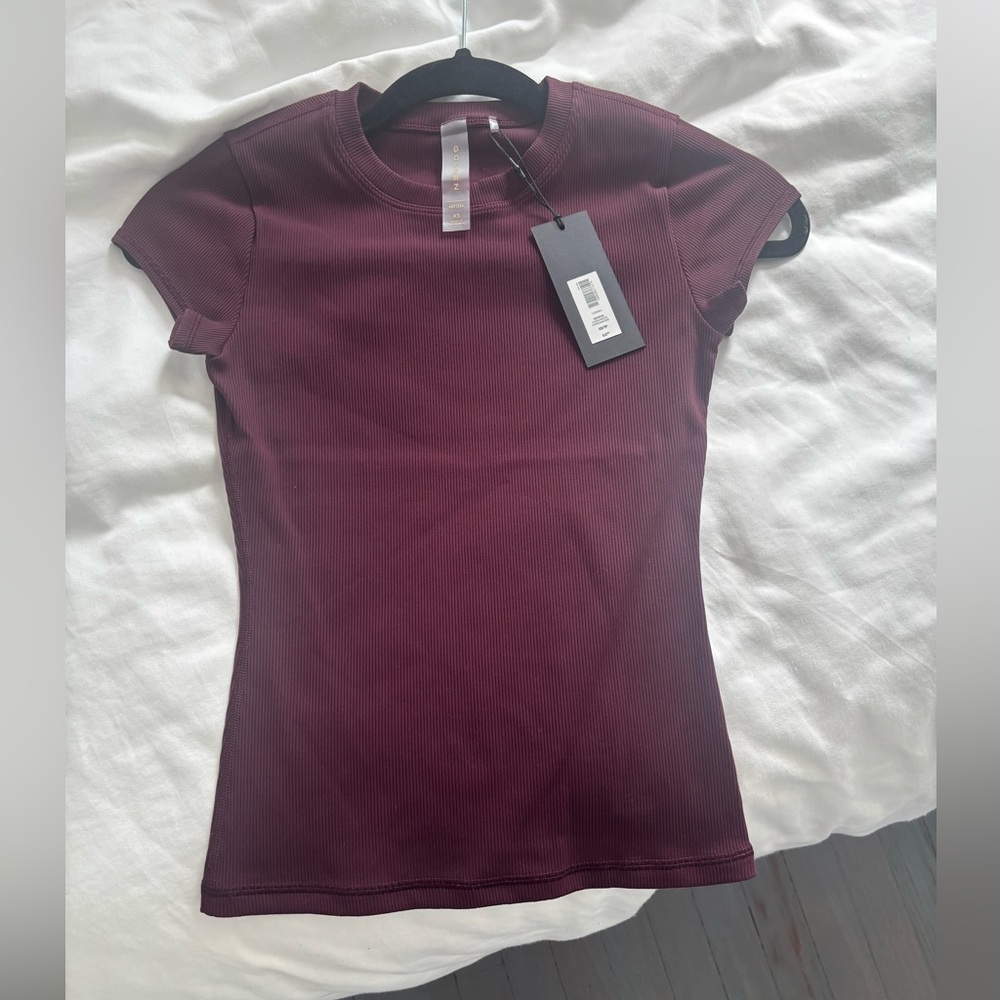 Aritzia golden activewear short sleeve top
